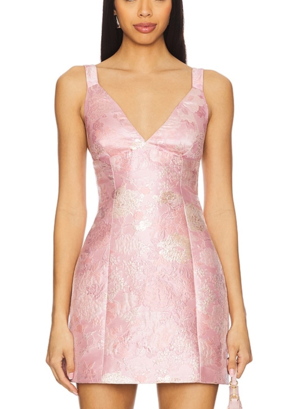 Cara Cara NAPLES Mini Dress Floral Pink Matelasse Jacquard - With Tags - Size 4